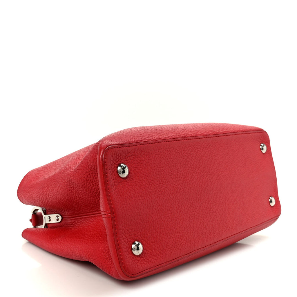 Louis Vuitton Taurillon Capucines MM  Coquelicot
