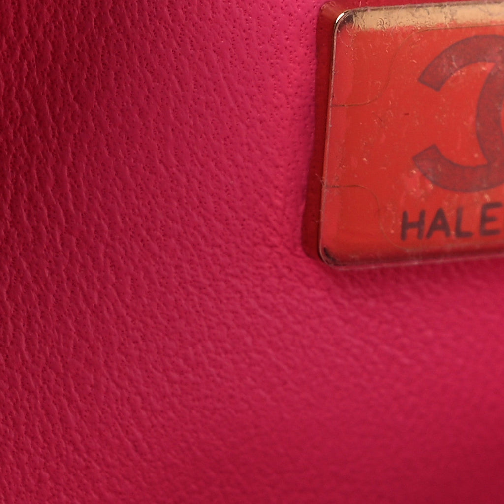 Chanel Wool Tweed Quilted Mini Rectangular Flap Dark Pink Fuchsia