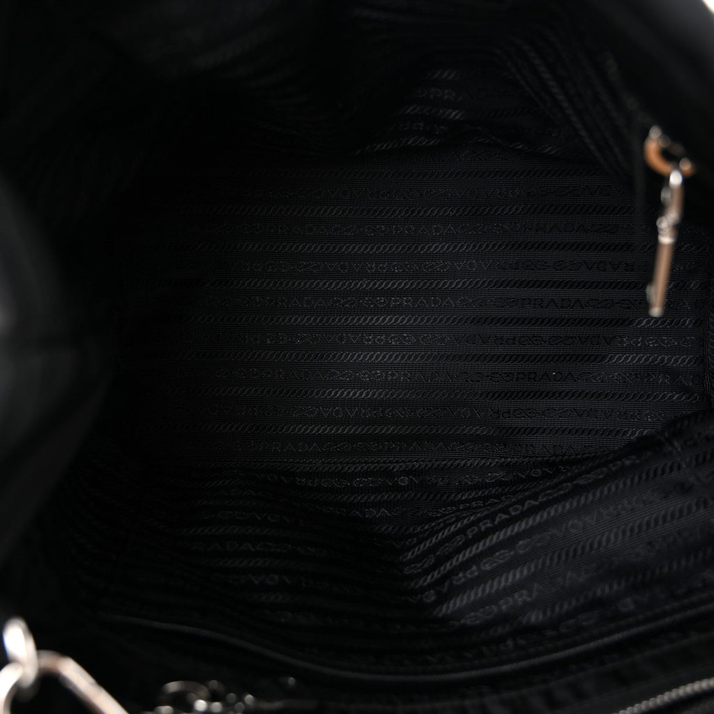 Prada Nylon Tessuto Impuntu Quilted Tote Black