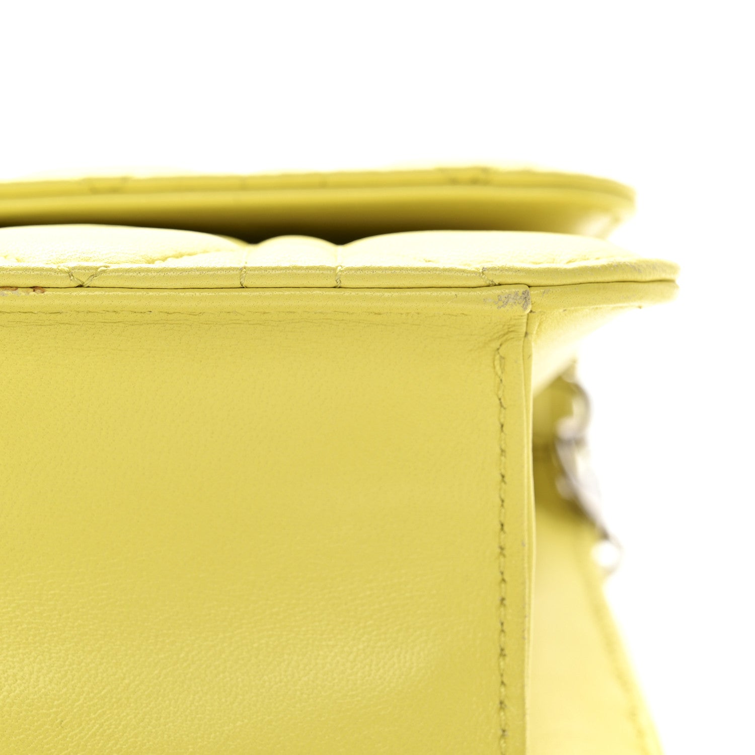 Christian Dior Lambskin Cannage Miss Dior Promenade Pouch Citron