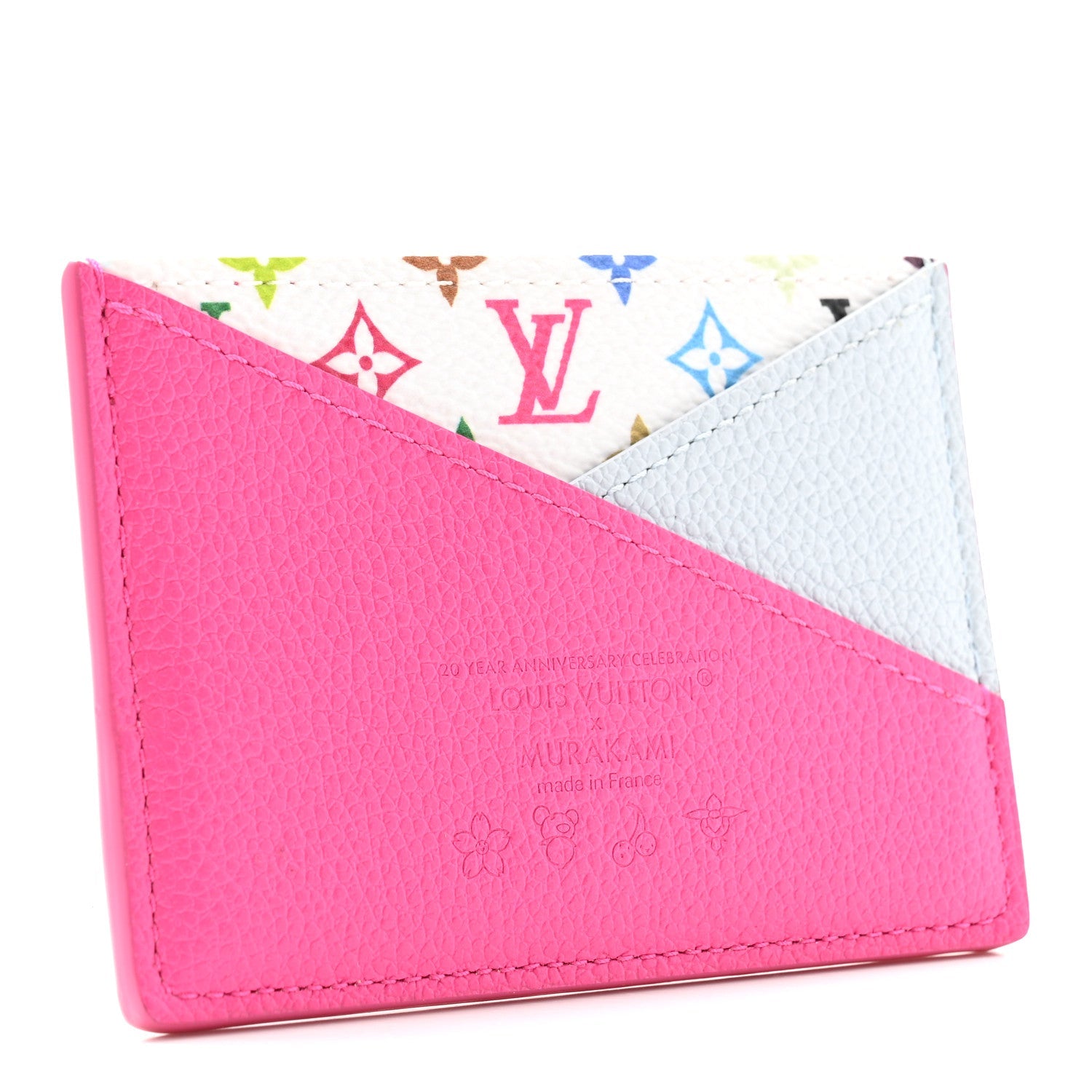 Louis Vuitton LV X TM Monogram Multicolor Criss-Cross Card Holder Kawaii Pink