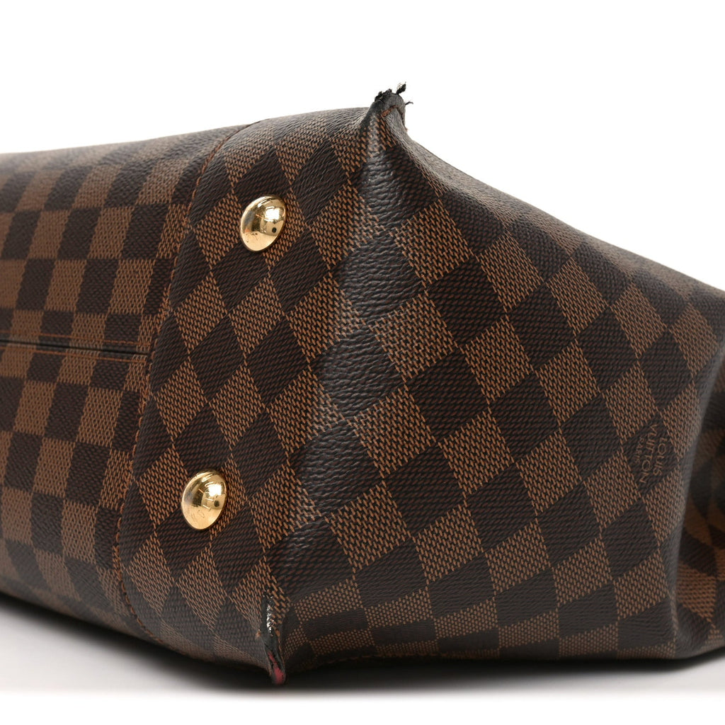 Louis Vuitton Damier Ebene Caissa Hobo Cherry