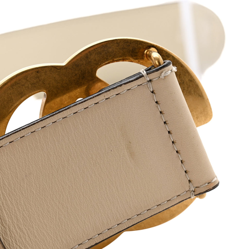 Gucci Calfskin Double G 40mm Belt 85 34 Mystic White