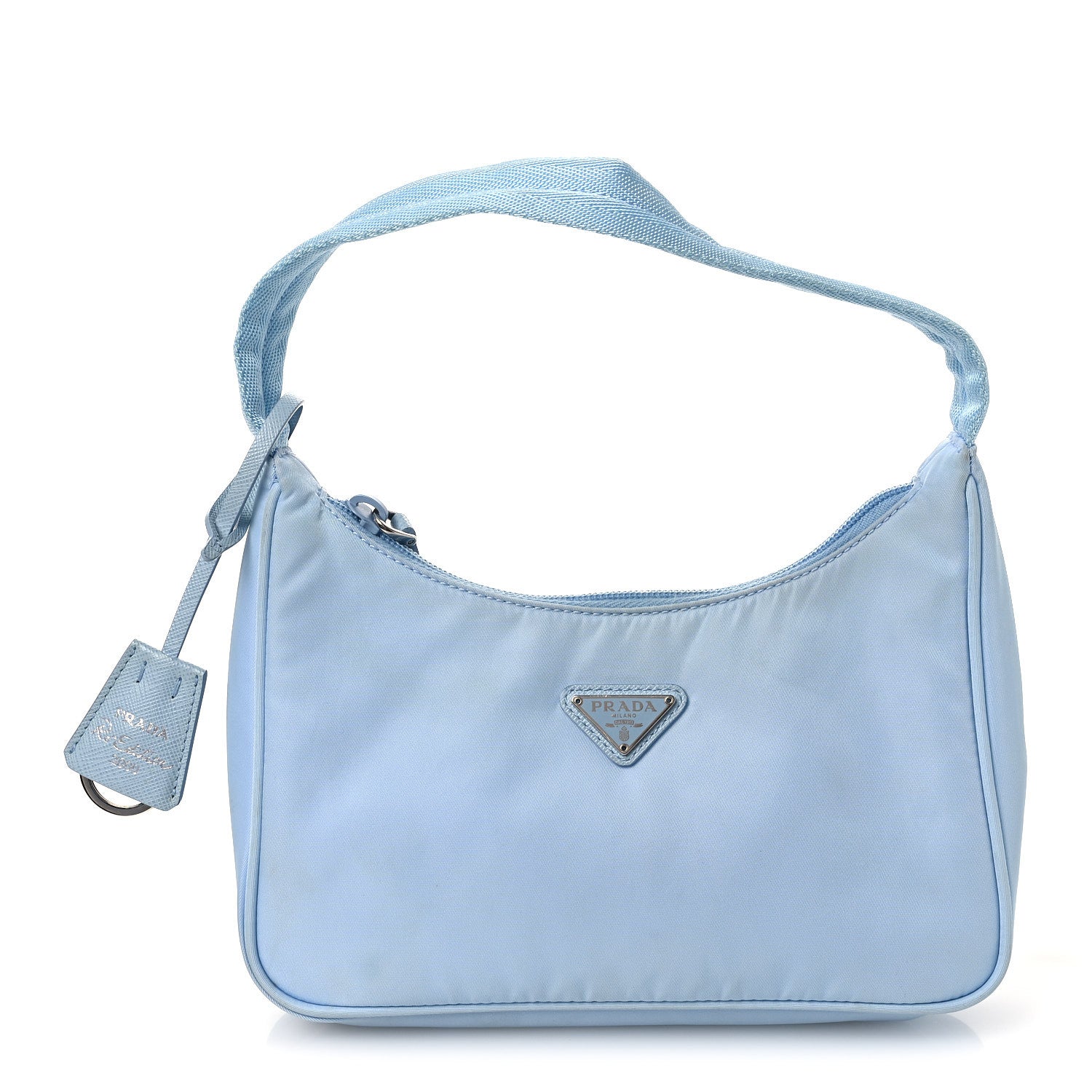 Prada Tessuto Nylon Mini Re-Edition 2000 Bag Celeste