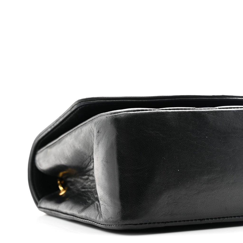 Chanel Lambskin Quilted Medium Single Flap Black