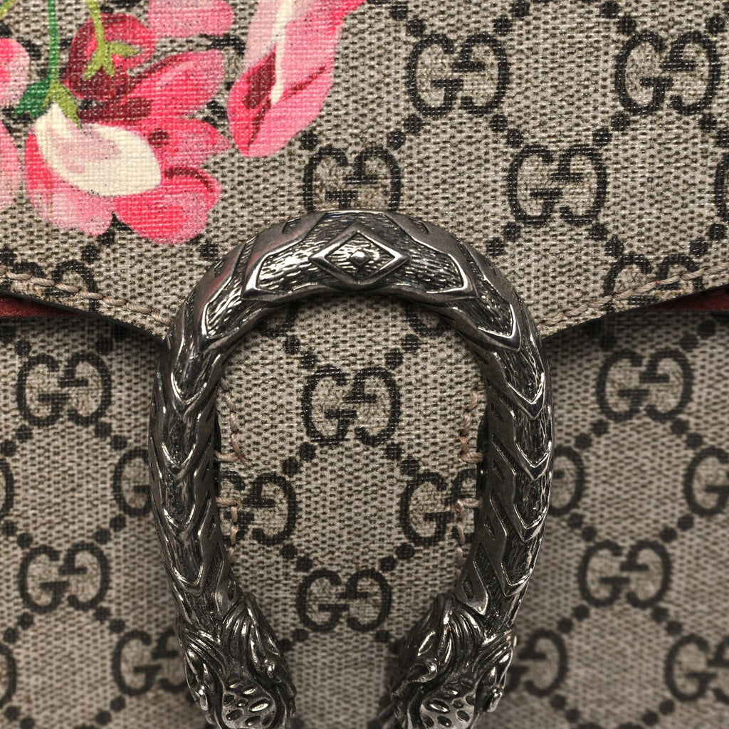 Gucci GG Supreme Monogram Blooms Dionysus Belt Bag Beige Multicolor Dry Rose