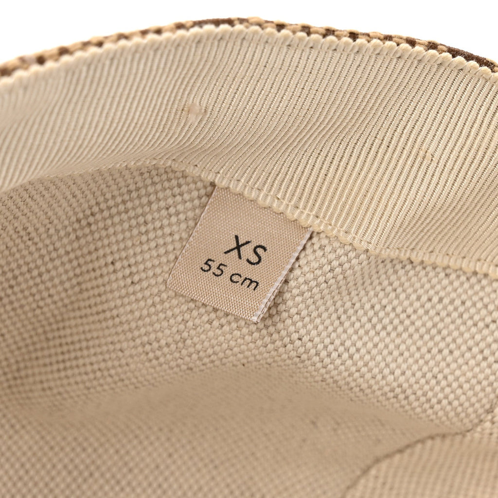 Gucci Monogram Jumbo GG Baseball Hat XS Camel Ebony