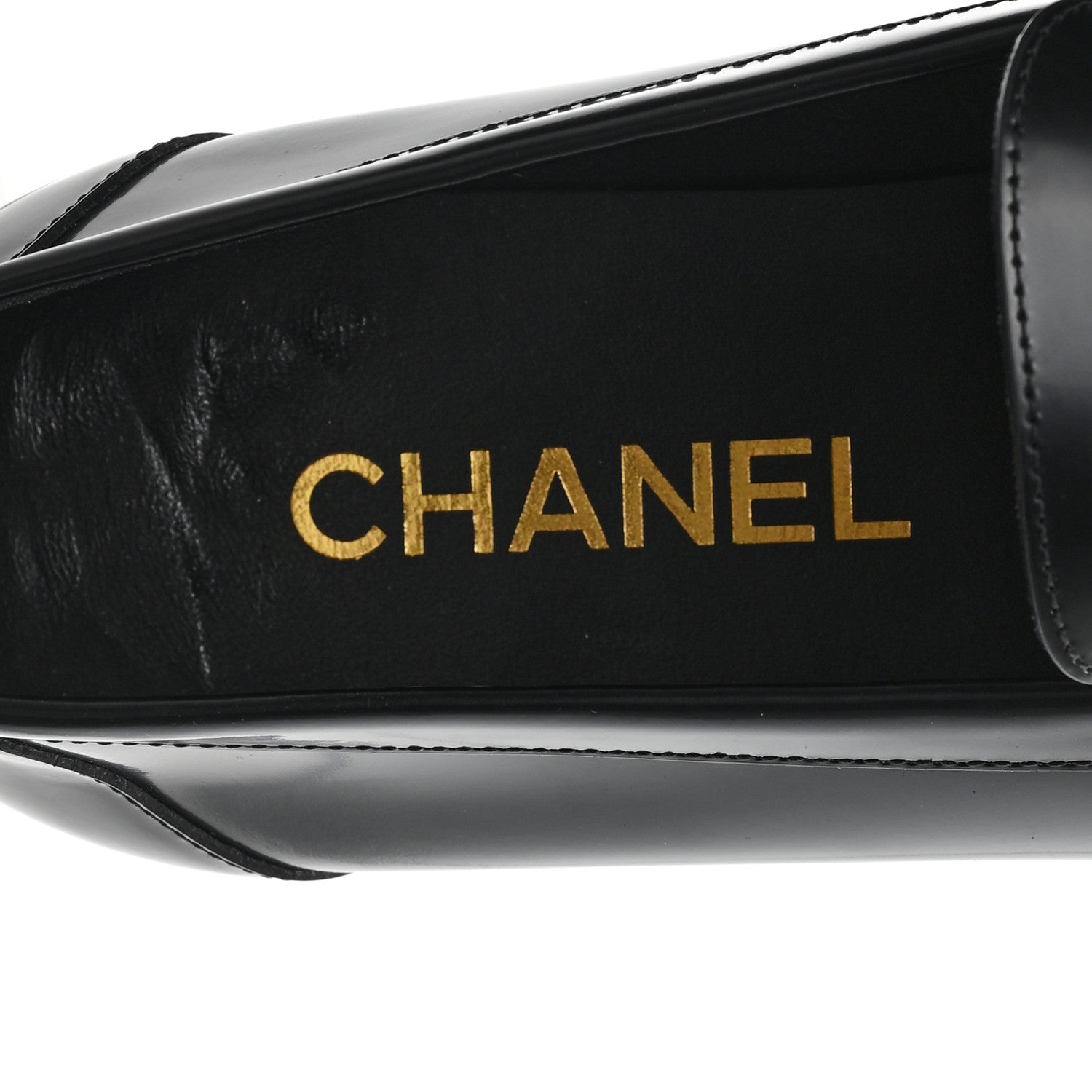Calfskin Metal CC Loafers 40.5 Black