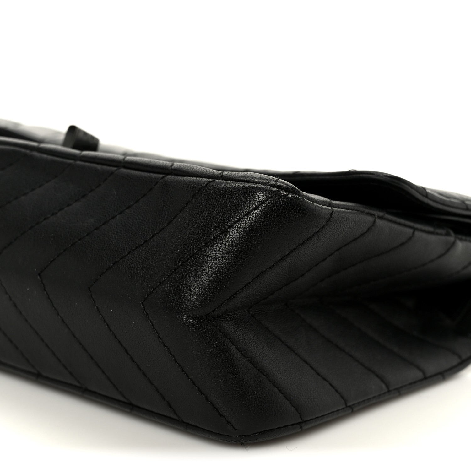 Chanel Sheepskin Chevron Quilted 2.55 Reissue 225 Double Flap So Black