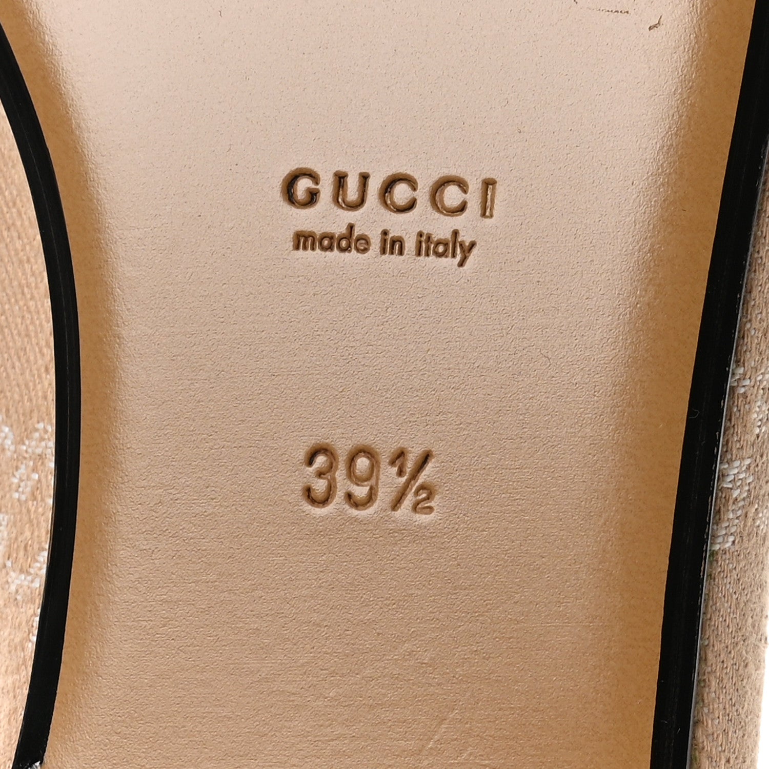 Gucci Summer Denim GG Malaga Kid Womens Princetown Slippers 39.5 Souffle Rose