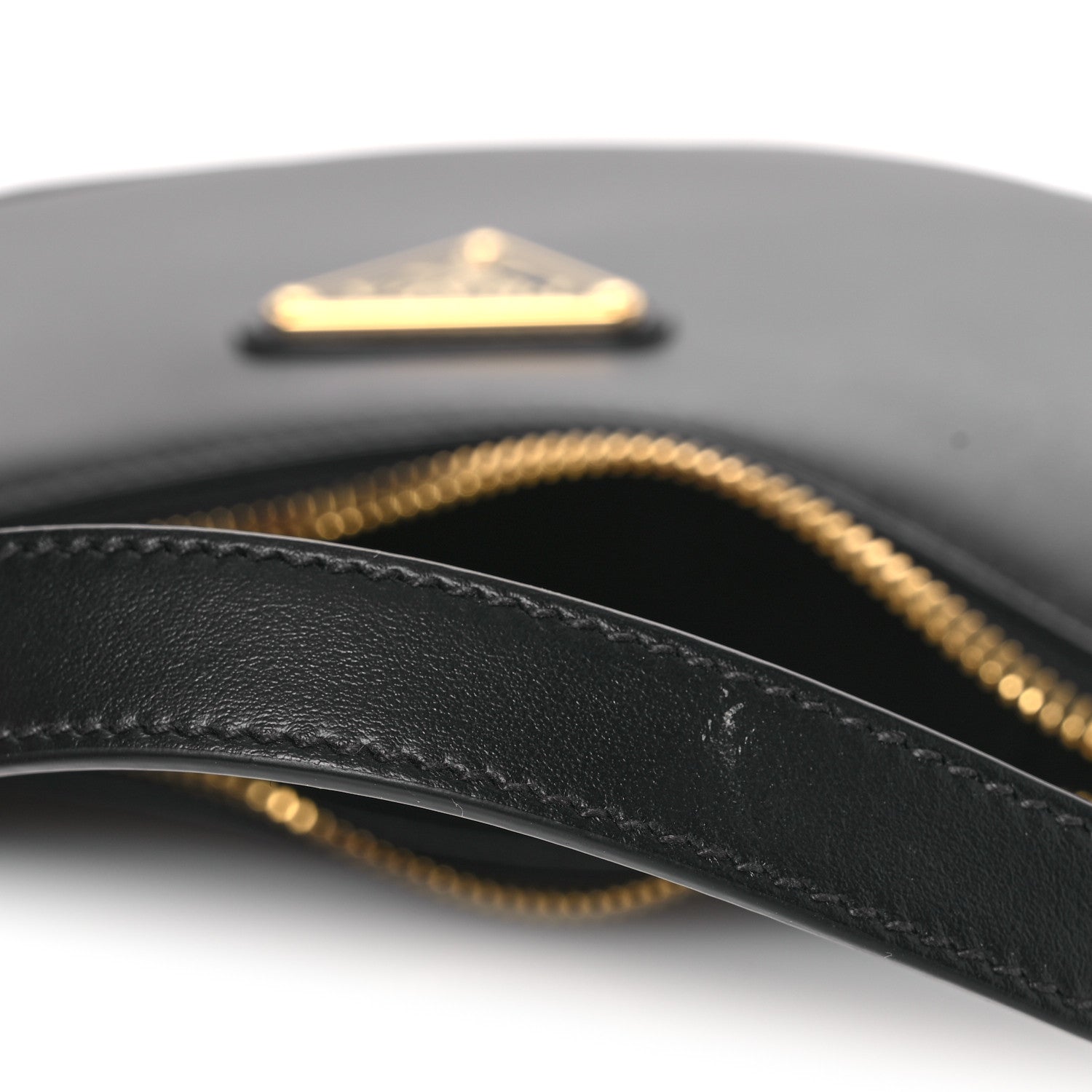 Prada Soft Calfskin Mini Arque Shoulder Bag Black