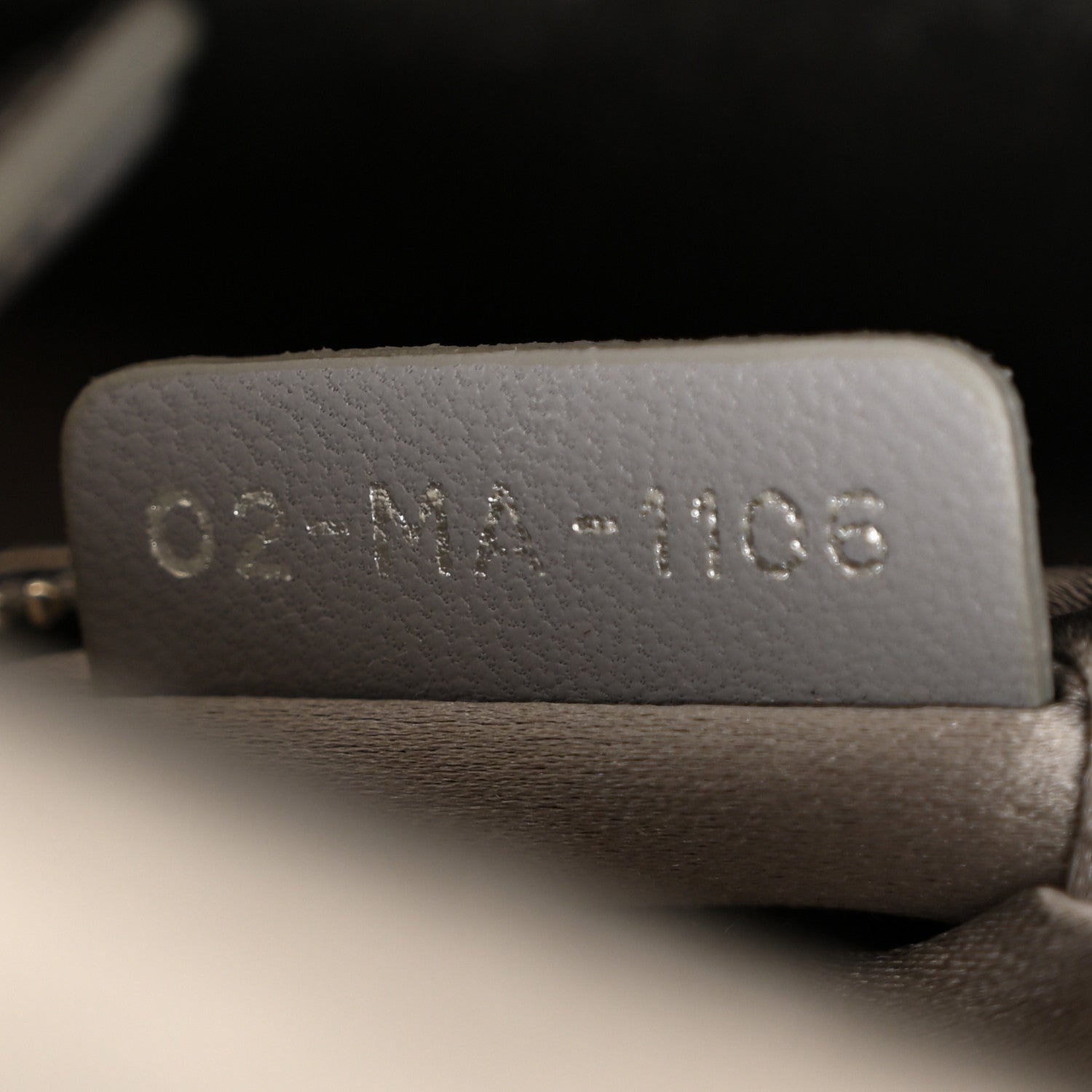 Christian Dior Satin Crystal Cannage Mini Lady Dior Gray