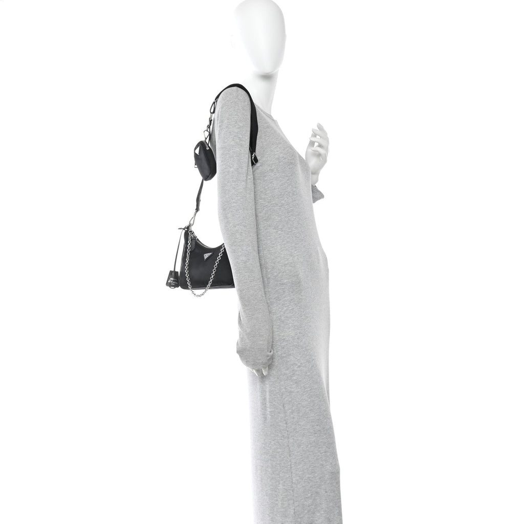 Prada Nylon Re-Edition 2005 Shoulder Bag Black