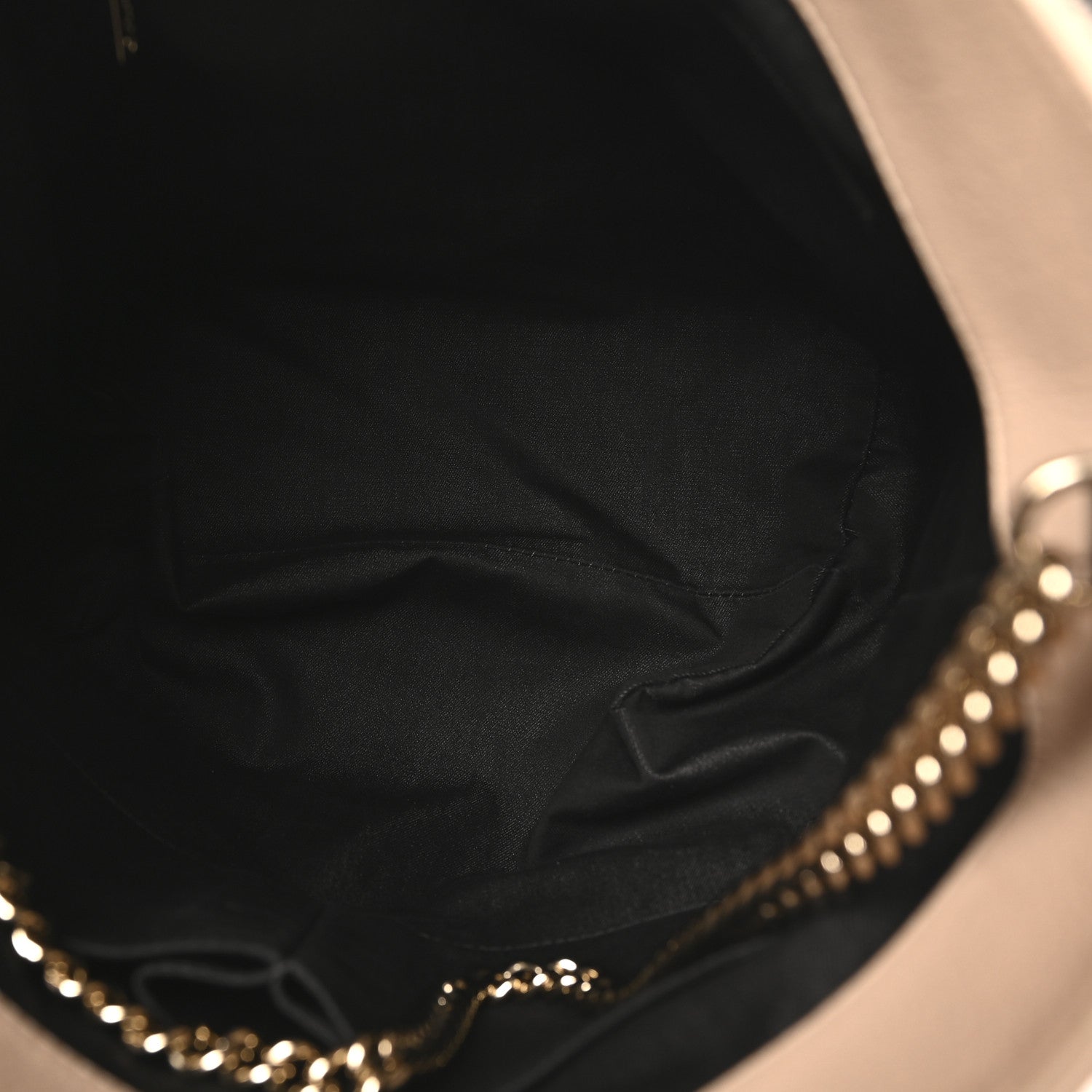 Chanel Calfskin Stitched Large Stripe Hobo Beige Black