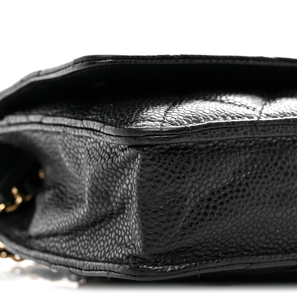 Chanel Caviar Quilted Wallet on Chain WOC Black