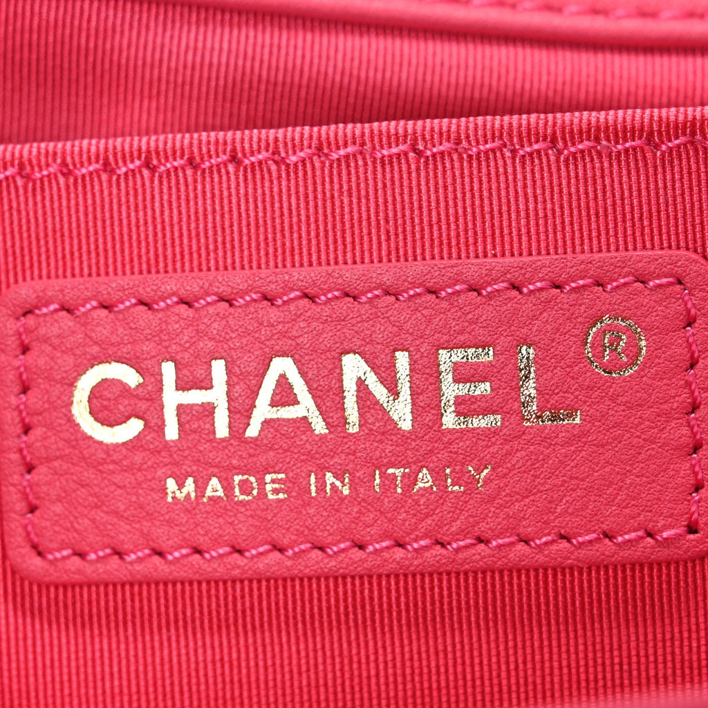 Chanel Calfskin Quilted Medium Bubbly Flap Pink