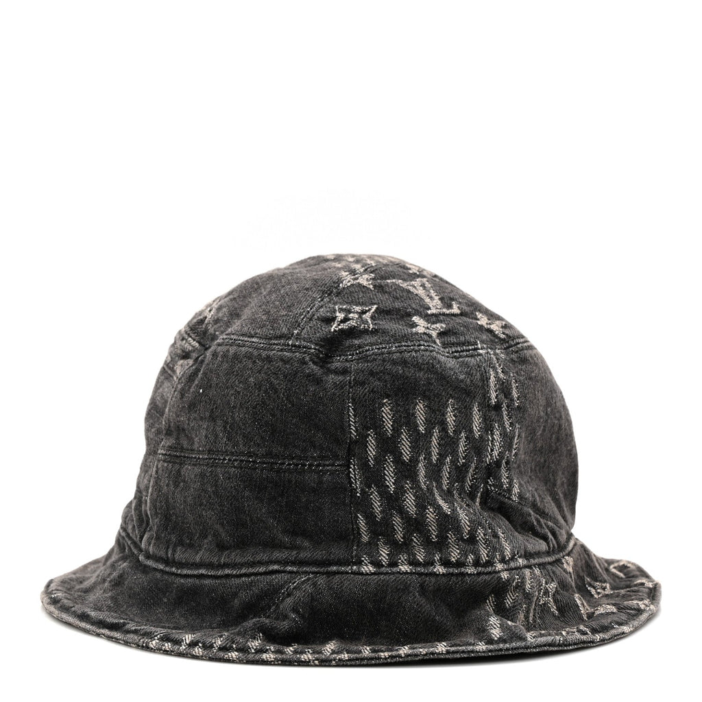 Louis Vuitton x NIGO Monogram Giant Denim Giant Damier Wave Sun Hat 60 Gray