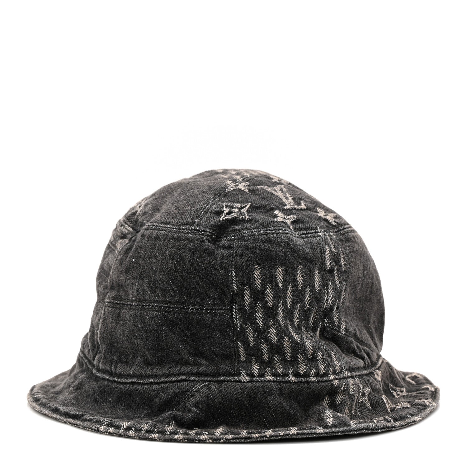 Louis Vuitton x NIGO Monogram Giant Denim Giant Damier Wave Sun Hat 60 Gray