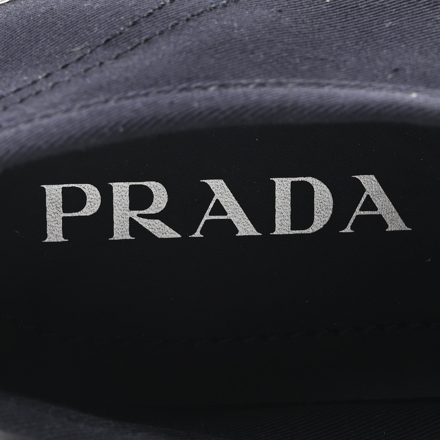 Prada Drill Nylon Triangle Logo Sneakers 41 Navy