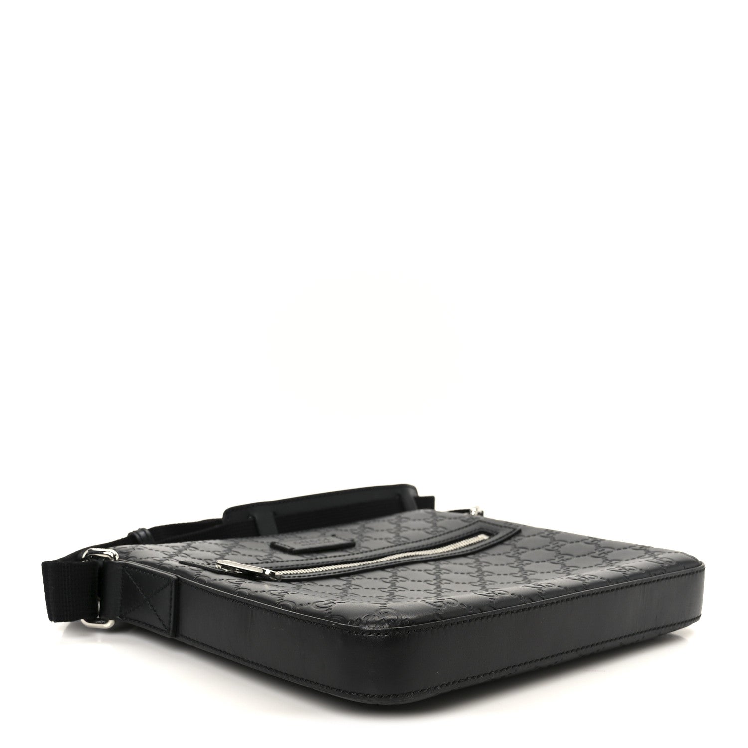 Gucci Guccissima Signature Small Messenger Bag Black