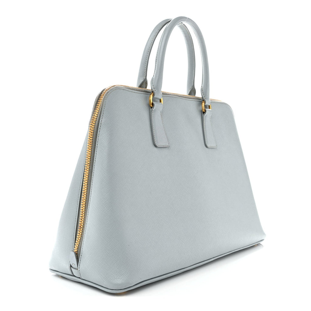 Prada Saffiano Lux Large Promenade Tote Lago