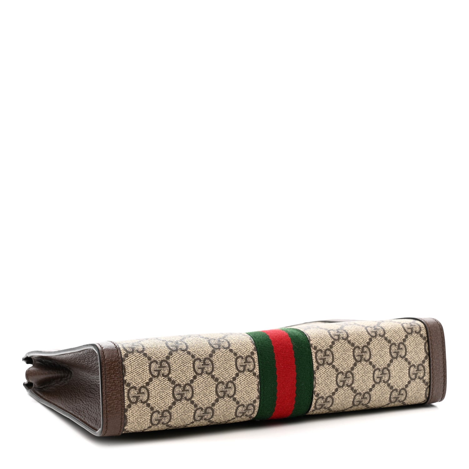 Gucci GG Supreme Monogram Web Ophidia Pouch Brown