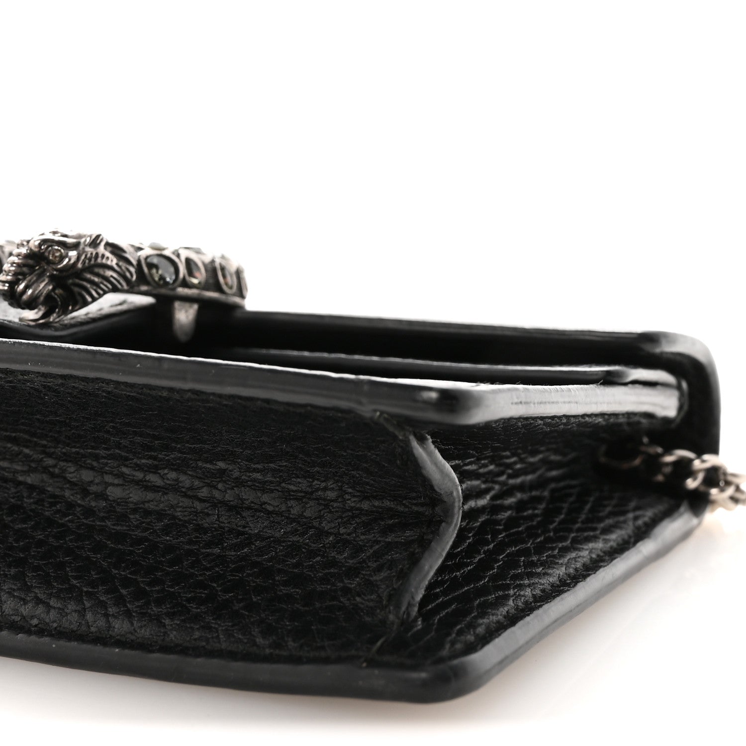 Gucci Calfskin Super Mini Dionysus Shoulder Bag Black