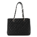 Chanel Caviar Quilted Grand Shopping Tote GST Black
