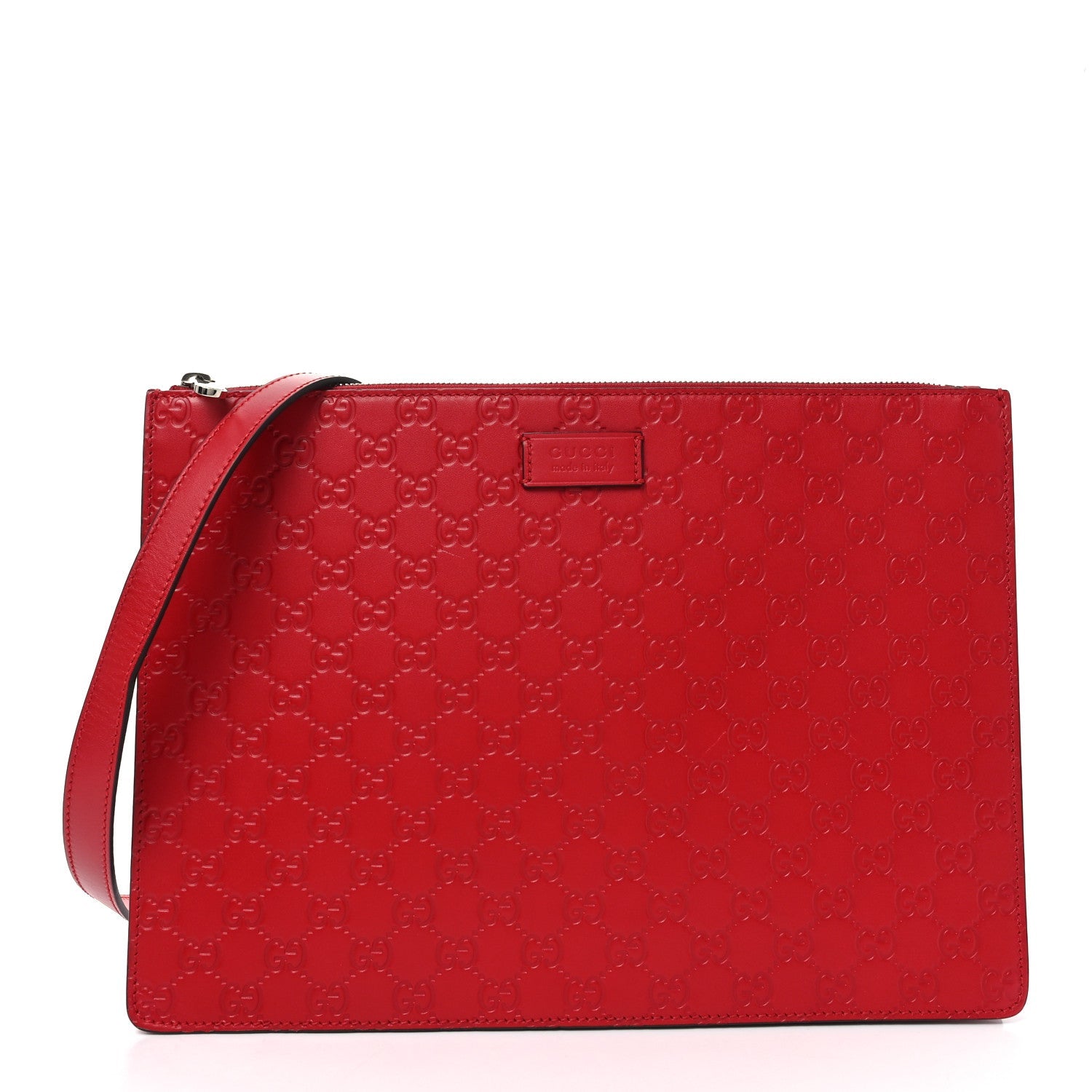 Gucci Guccissima Signature Messenger Bag Hibiscus Red