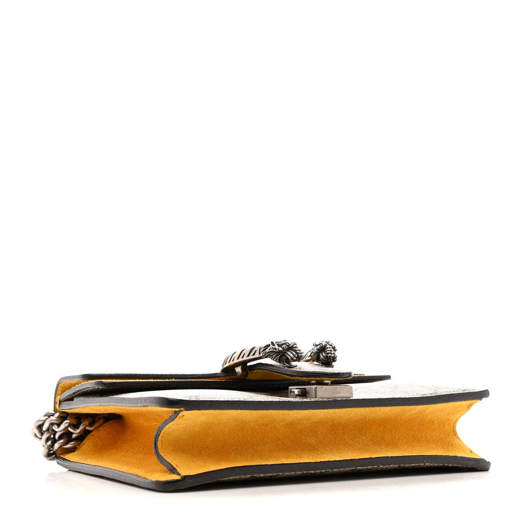 Gucci GG Supreme Monogram Mini Dionysus Shoulder Bag Yellow