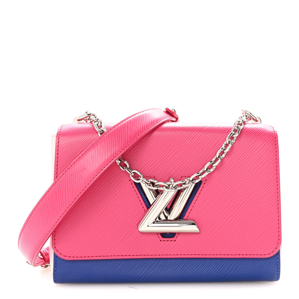 Louis Vuitton Epi Twist Shoulder Bag MM Pink Blue
