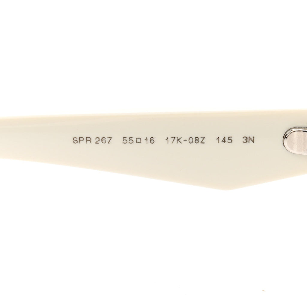 Prada Acetate Oval Sunglasses SPR 26Z Chalk White
