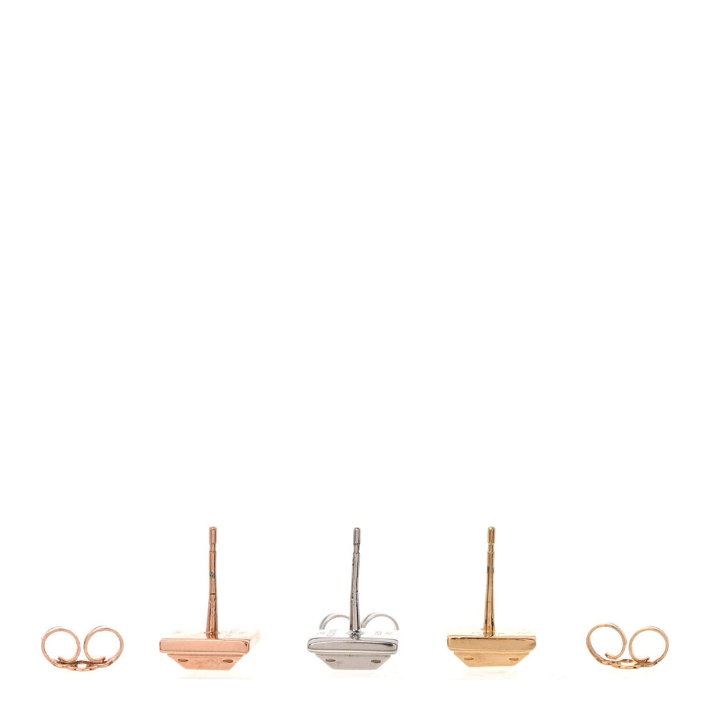 Louis Vuitton Nanogram Tennis Earrings Set of 3 Gold Silver Pink