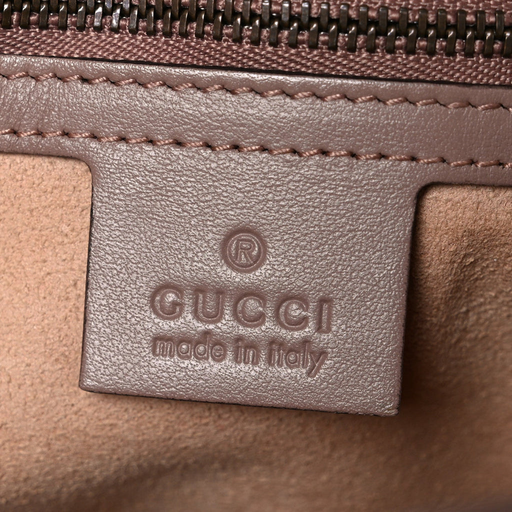 Gucci Calfskin Matelasse Small GG Marmont Shoulder Bag Porcelain Rose