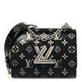 Louis Vuitton Snakeskin Monogram Twist Shoulder Bag PM Black