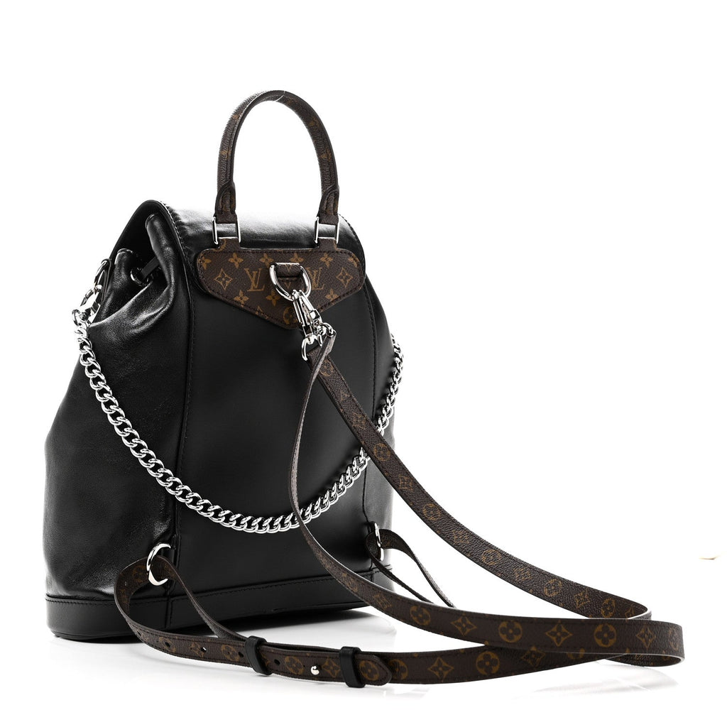 Louis Vuitton Lambskin Monogram Montsouris Vibe PM Black