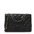 Chanel Lambskin Quilted Large Diamond CC Flap Black