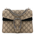 Gucci GG Supreme Monogram Mini Dionysus Shoulder Bag Black
