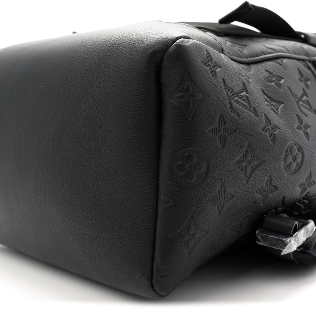 Louis Vuitton Calfskin Monogram Shadow Getaway Backpack Black