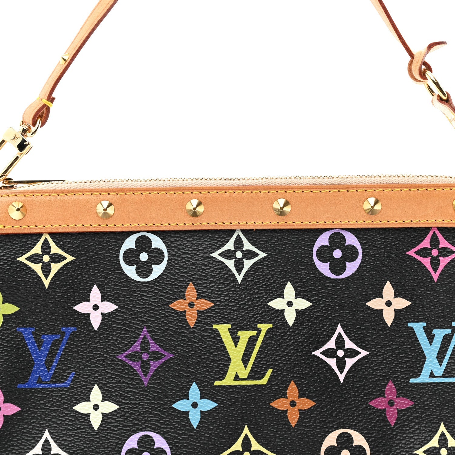 Louis Vuitton Monogram Multicolor Pochette Accessories Black