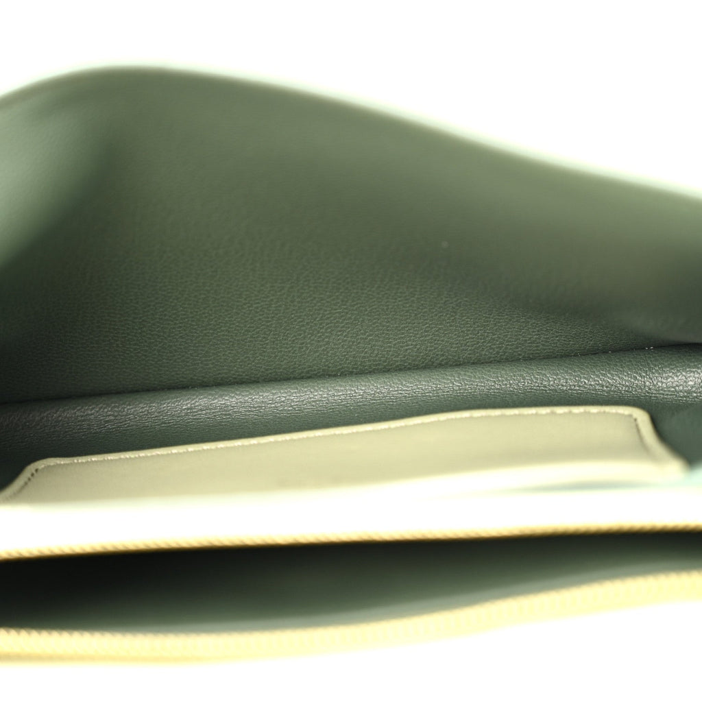 Louis Vuitton Lambskin Embossed Monogram Pochette Coussin Green