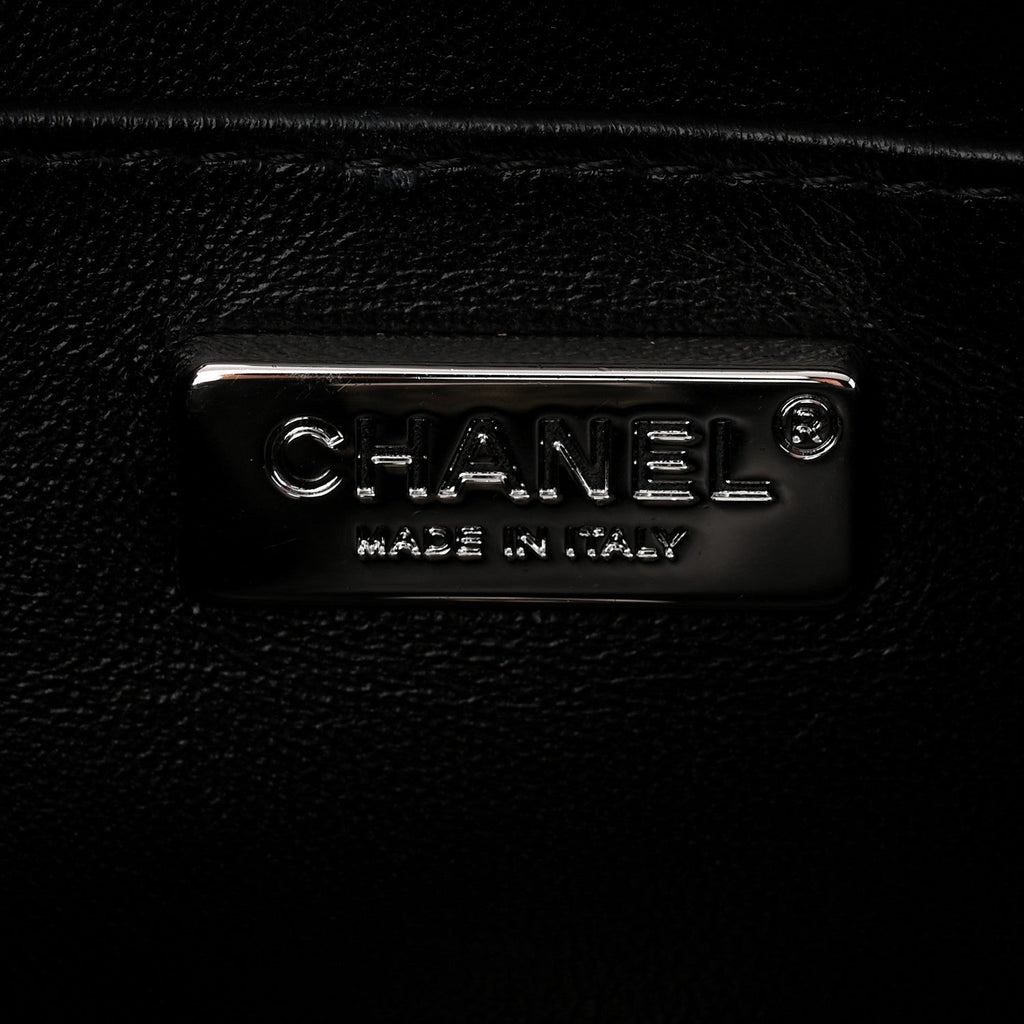 Chanel Sequin Houndstooth Small Flap Black White