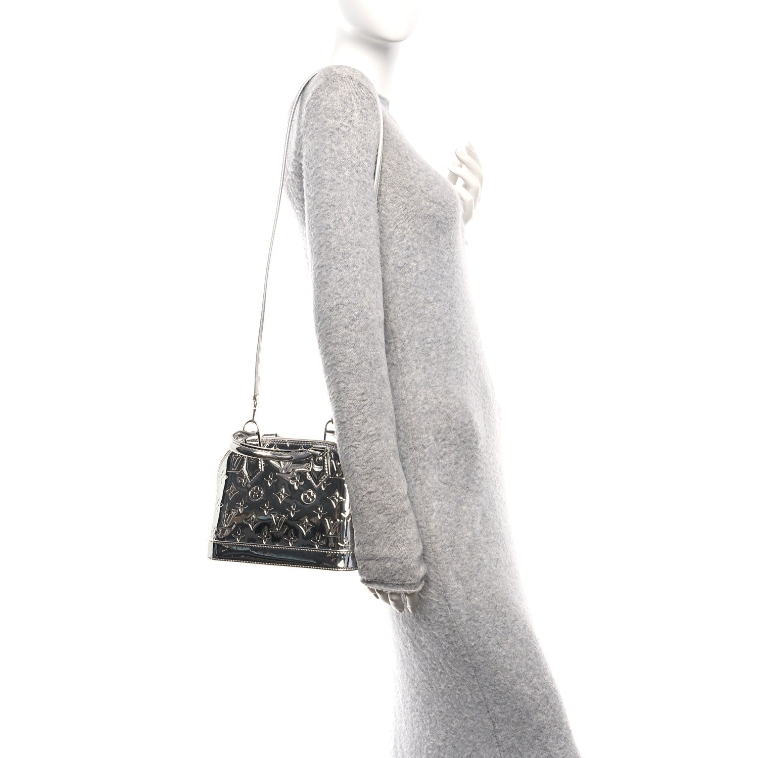 Louis Vuitton Monogram Miroir Alma BB Silver