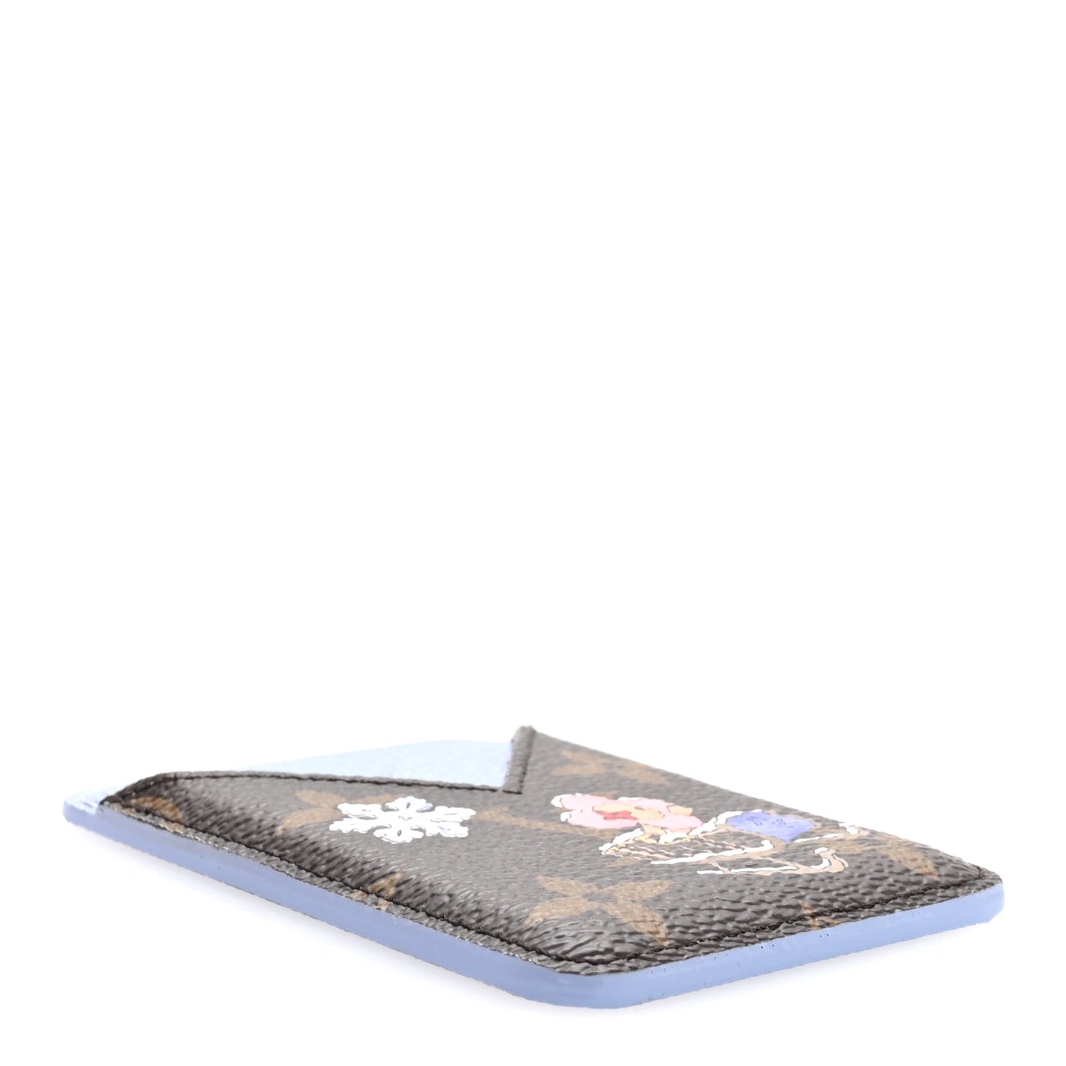 Louis Vuitton Monogram Magnet Vivienne Card Holder Blue Frost