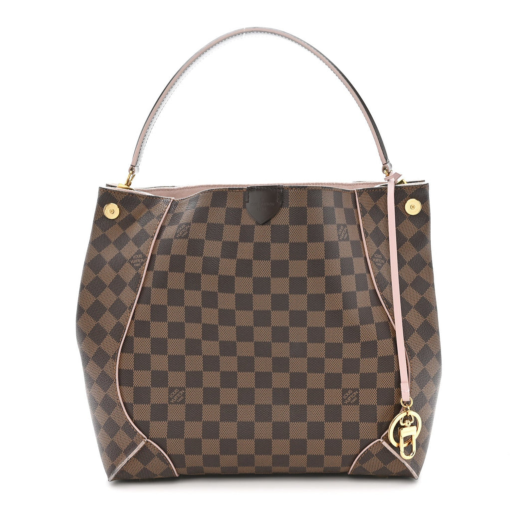 Louis Vuitton Damier Ebene Caissa Hobo Rose Ballerine
