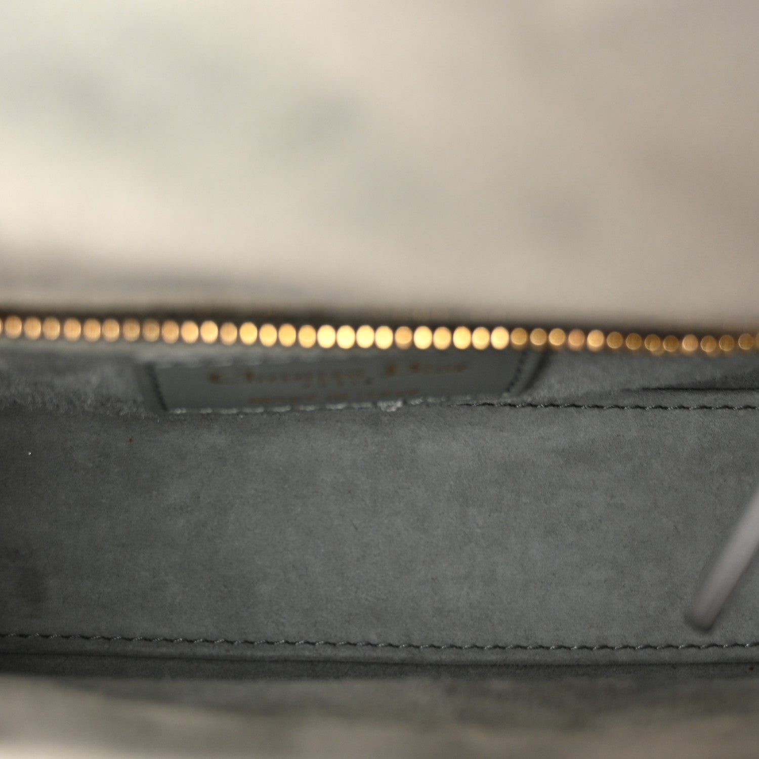 Christian Dior Velvet Mini Lady Dior Gray