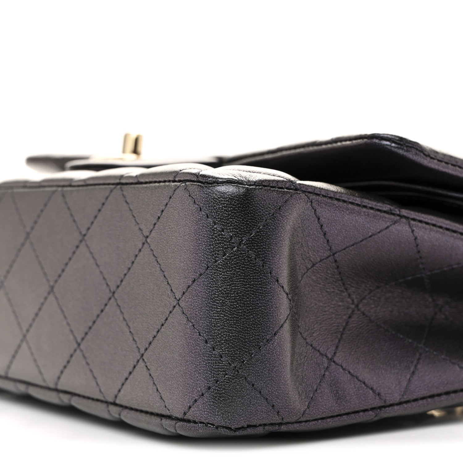 Chanel Iridescent Lambskin Quilted Medium Double Flap Black