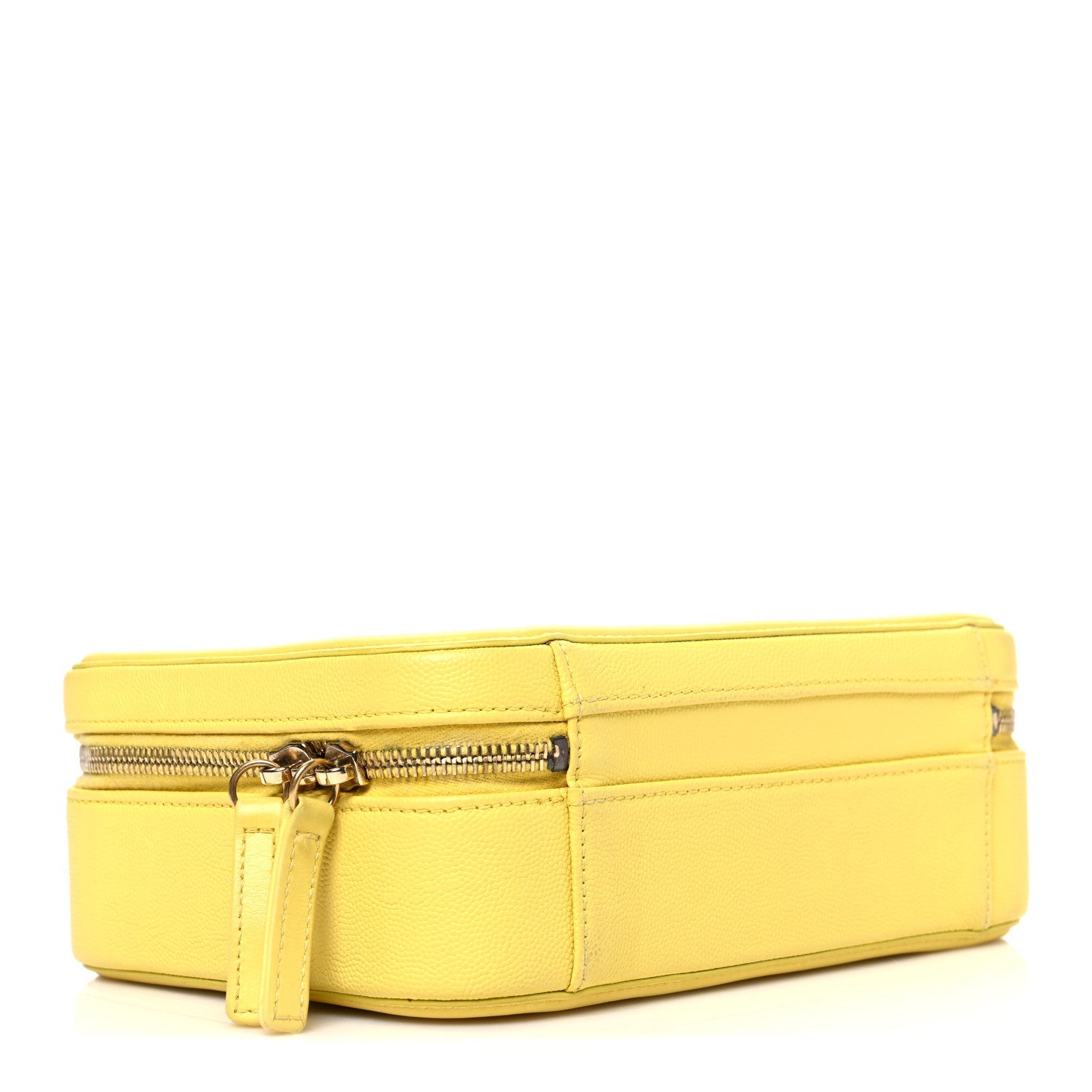 Chanel Caviar Quilted Medium CC Filigree Vanity Case Yellow