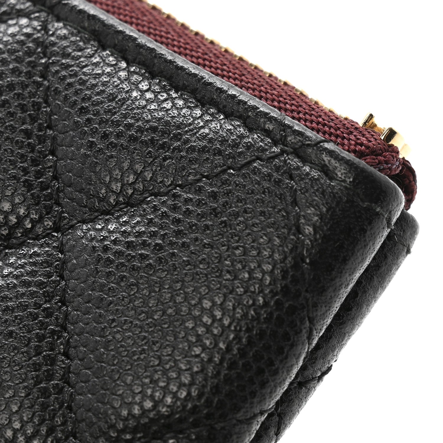 Caviar Quilted Small Cosmetic Case Black