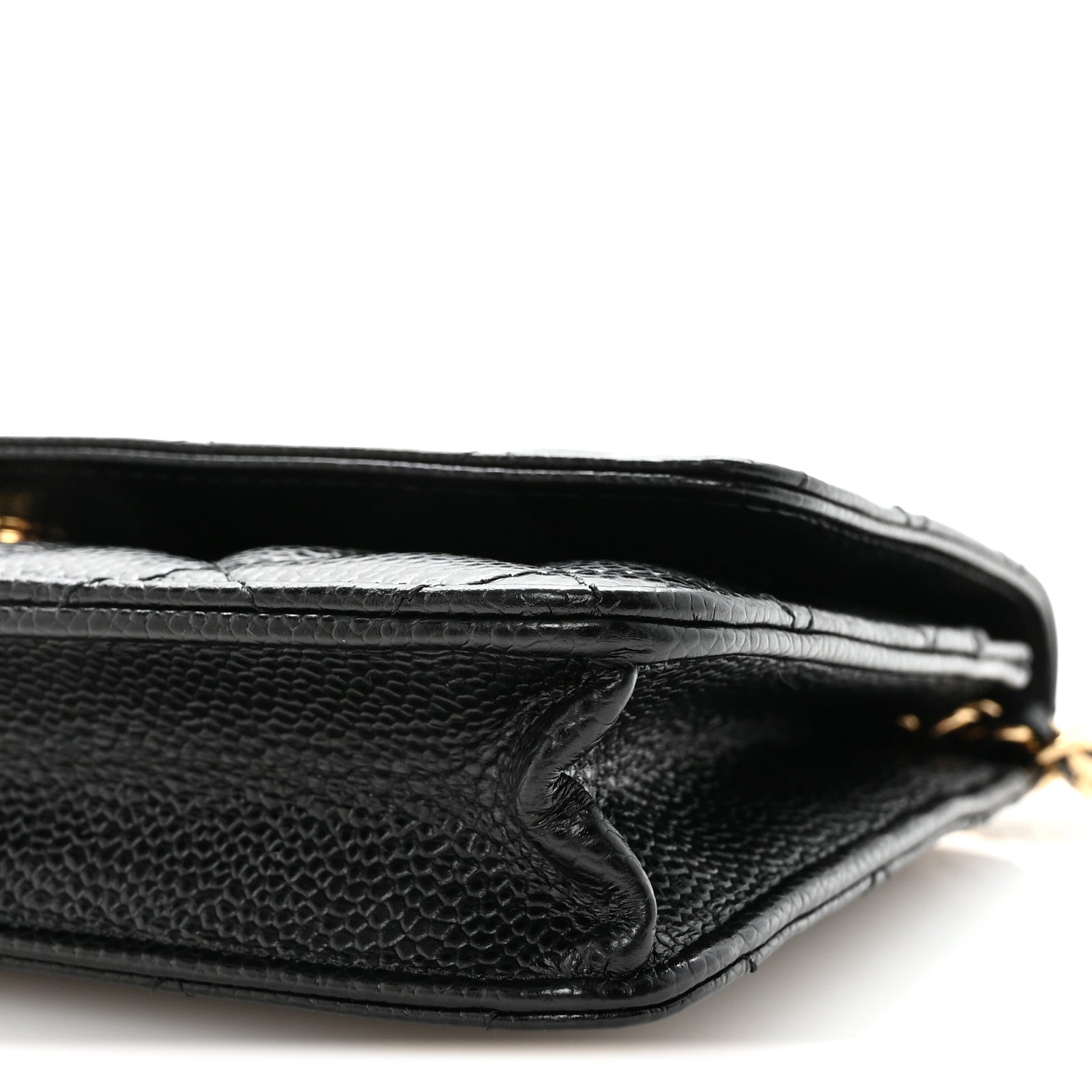 Chanel Caviar Quilted Wallet on Chain WOC Black